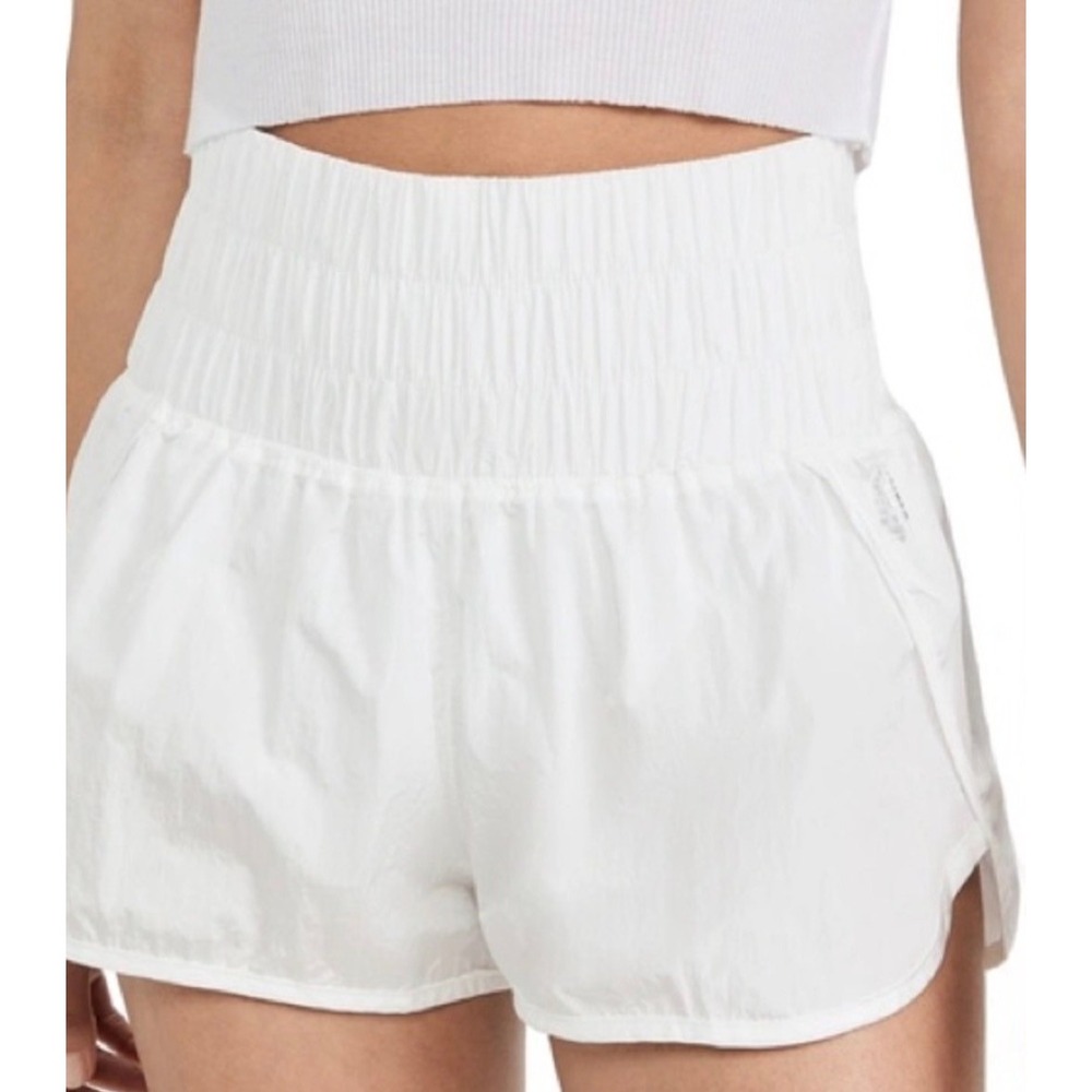 FP Movement‎ The Way Home Shorts White High Rise Smocked Running Size Medium